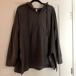 Athleta Handkerchief Poncho Hoodie - Dark Grey